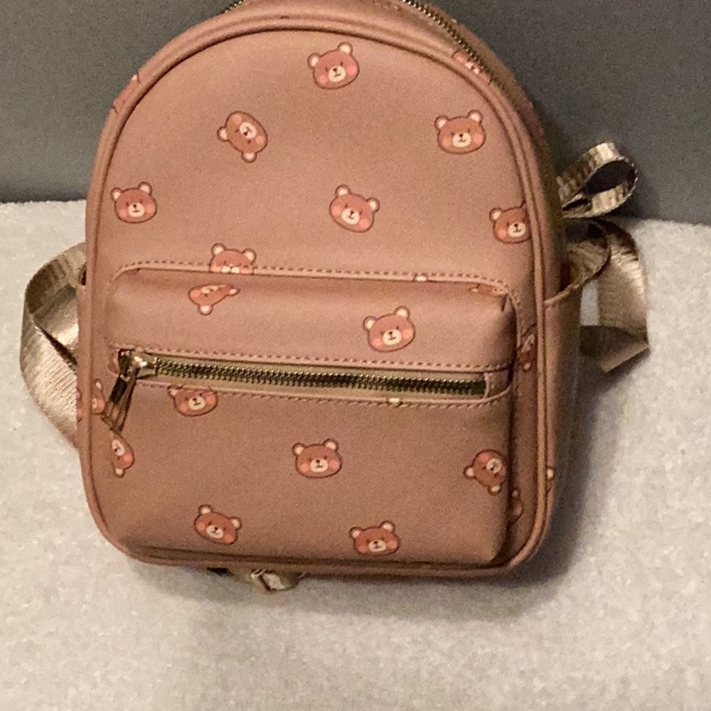 Cute Bear Print Mini Backpack - Picture 10 of 15